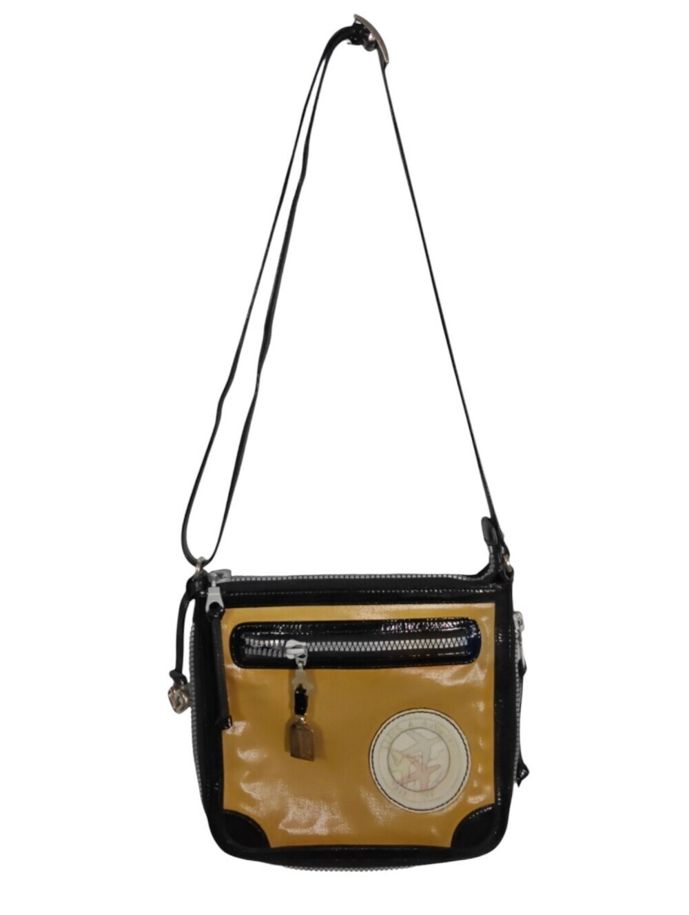 Brighton Fashionista Grand Hotel Collection Travel Yellow Black Crossbody Purse